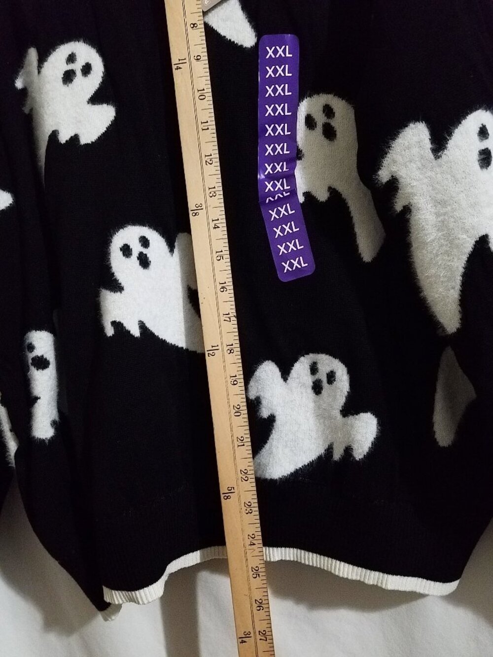 Member's Mark Halloween Sweater — Size XXL — Ghost Motif — NWT 🎃 - Picture 4 of 9